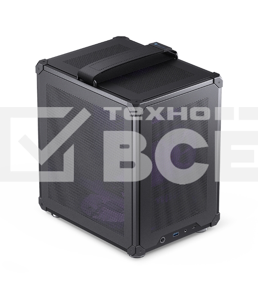 Компьютерный корпус JONSBO Computer Case C6Handle black hang-in version черный, Mini-Tower, материнская плата mATX, без БП, прозрачная боковая панель