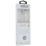 Кабель QUMO, MFI С94, Type-C на MFI Apple 8 pin, силиконовый, 1м, 2,22A, 9V, 20W, PD (белый), фото3