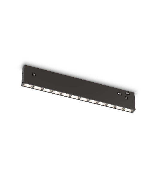 Трековый светильник GL2335 BK черный IP20 10W 3CCT 3000/4200/6400K 48V 200*10*37