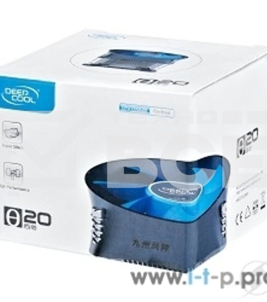 Кулер для процессора DEEPCOOL THETA 20 PWM черный, 100 мм, алюминий, 2400 об/мин, 32.5 дБ, 4 pin, 95 Вт, 60 мм