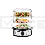 Пароварка Centek CT-1457 три корзины механическое управление мощность 800 Вт звуковой сигнал окончания работы чаша для риса в комплекте, фото 1