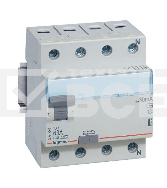 Выключатель дифференциального тока (УЗО) ВДТ TX3 4П 25A 30MA -AC ВДТ TX3 4П 25A 30MA -AC
