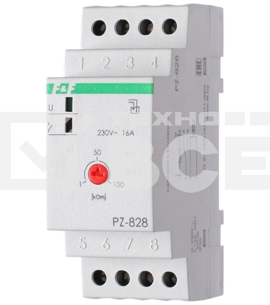 Реле уровня PZ-828 (одноуровневый монтаж на DIN-рейке 35мм 230В AC 16А 1перкл. IP20) F&F EA08.001.001