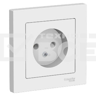 Розетка ATLAS DESIGN без заземл. 16А в сборе бел. SchE ATN000140