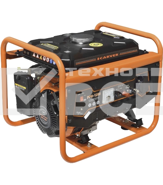 Электрогенератор бензиновый Carver PPG-1200, 1.05 кВт, 65 дБ, 24 кг