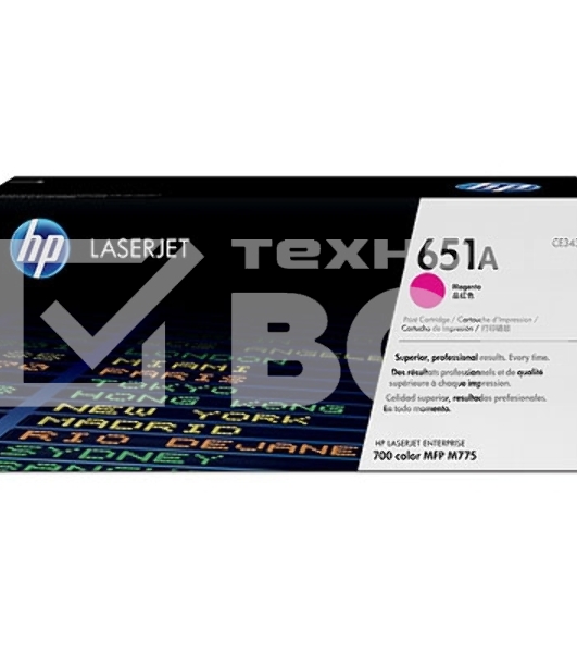 Картридж лазерный HP CE343A 651A пурпурный для LaserJet 700 Color MFP 775 16000стр.