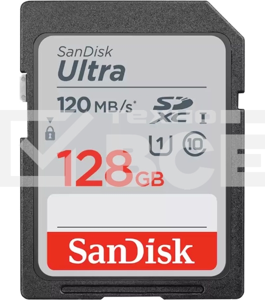 Флеш карта SD 128Gb SanDisk SDXC Class 10 UHS-I Ultra 120MB/s
