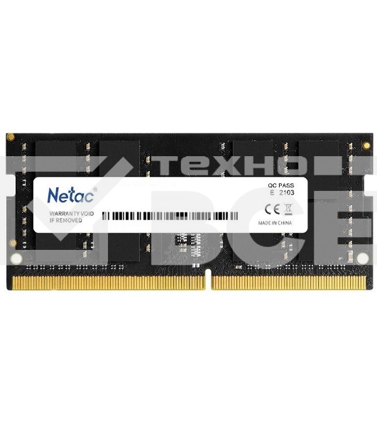 Оперативная память NETAC Basic, DDR4, 8GB (1x8GB), 3200MHz, CL22, SO-DIMM