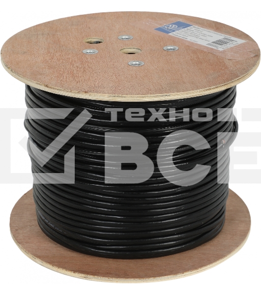 Кабель сетевой Ningbo FTP 4 пары cat5E solid 0.5мм Cu molded 305м серый outdoor стальной трос