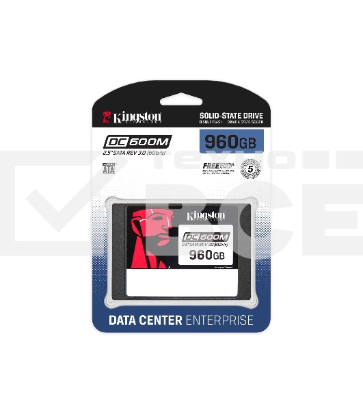 Накопитель SSD Kingston DC600M, 960 ГБ, SATA III, R/W 560/530 МБ/с