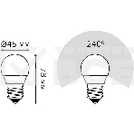 Лампа светодиодная Gauss Elementary 6Вт цок.:E27 шар 220B 6500K св.свеч.бел.хол. (упак.:10шт) (53236), фото 1