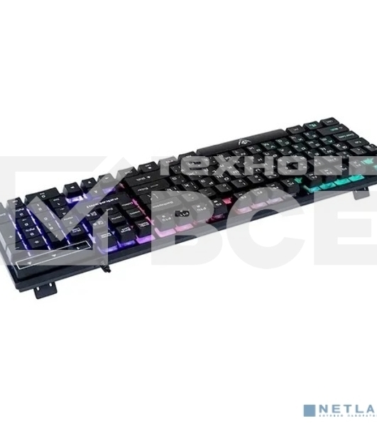 Клавиатура проводная KG-23U BLACK Nakatomi Gaming - игровая с RGb-подсветкой, USB, черная