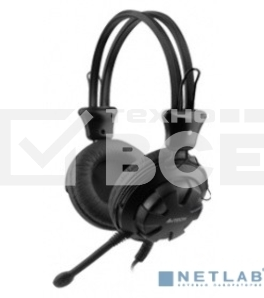 Наушники с микрофоном A4Tech HS-28 черный 1.8м мониторы оголовье (HS-28 (BLACK))