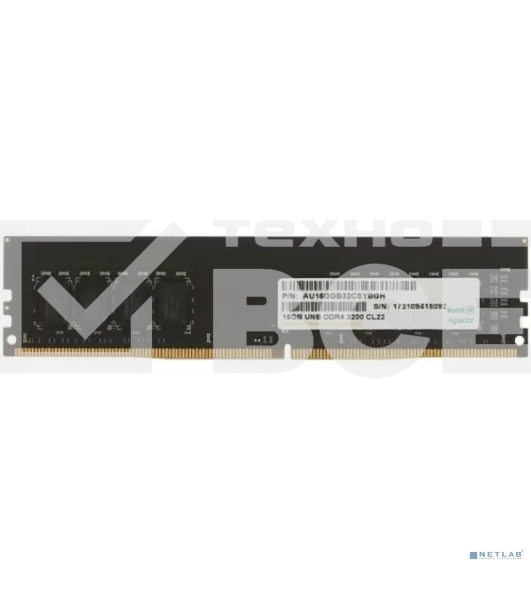 Оперативная память Apacer, DDR4, 16GB (1x16GB), 3200MHz, CL22