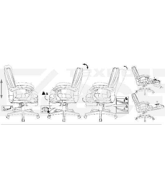Кресло руководителя Бюрократ T-9950MSG-F Fabric песочный Light-21, крестов. пластик, подст. для ног
