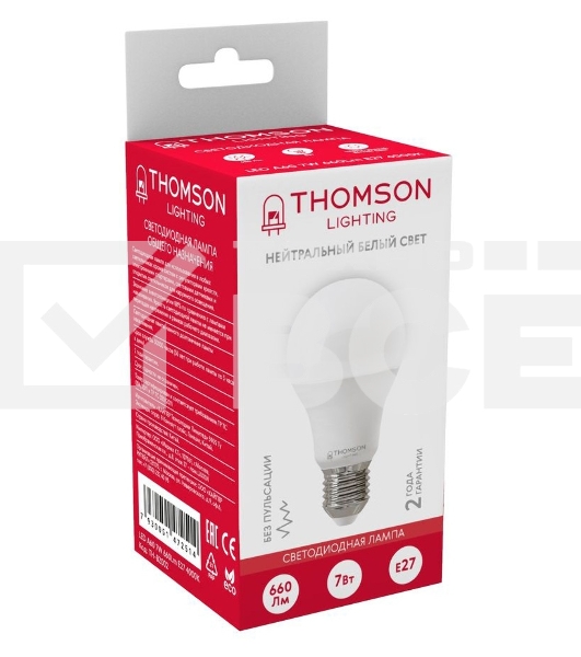 Лампа светодиодная Hiper THOMSON LED A60 7W 660Lm E27 4000K TH-B2002
