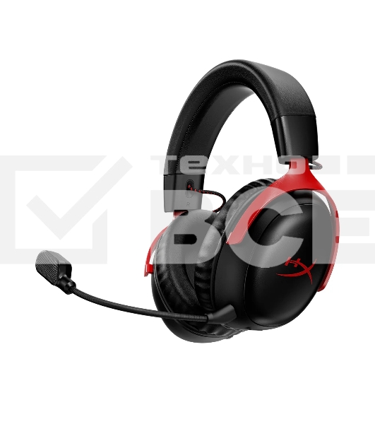 Наушники с микрофоном HyperX Cloud III черный/красный мониторные Radio оголовье (77Z46AA)