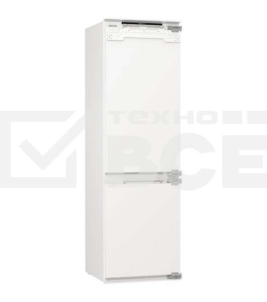 Встраиваемый холодильник Gorenje NRKI517E82WF, полезный объем 244 л, электронное управление, цифровой дисплей, автоматическое размораживание No Frost, быстрое замораживание, интенсивное охлаждение, зона свежести с контролем влажности, инверторный компрессор, энергоэффективность А+
