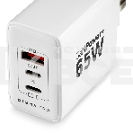 Сетевое зарядное устройство Digma Pro DPW6B 65W 3.25A (PD+QC) 2хUSB-C/USB-A универсальное белый (DPW6B5GX12WH), фото11