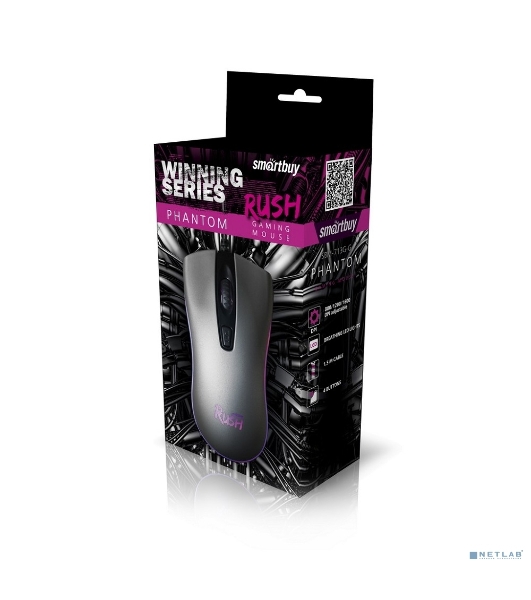 Мышь проводная игровая Smartbuy RUSH Phantom металл SBM-713G-G
