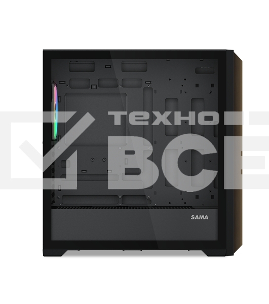 Корпус SAMA Z60, Midi-Tower, чёрный, 4 x 140 мм