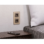 Комплект механизма электрической розетки ALFA Темная бронза матовый 2USB A+A 18W (быстрая зарядка) с/з QUANT (AP6390, VM155) MA639010, фото5