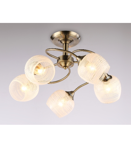 Светильник Ambrella light TR3199/5 SB/CL/FR бронза/прозрачный/белый матовый E27/5 max 40W D600*485