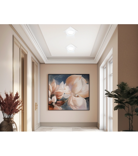 Светильник встраиваемый TU5220 WH белый IP20 GX70 D150*150*52