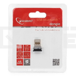 Адаптер Bluetooth Gembird, BTD-MINI5, ультратонкий корпус, v.4.0, 50 метров, до 24 Мбит/сек, USB