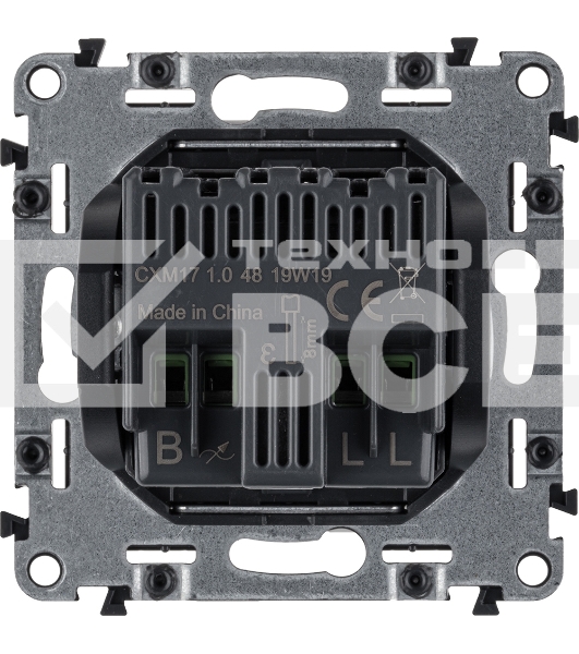 Диммер универс., с лиц. панелью, поворот. ручк., Белый