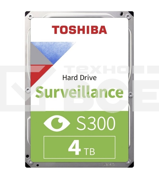 Жесткий диск Toshiba HDD  SATA3 4Tb Surveillance S300 (SMR) 5400  256Mb  (analog HDWT740UZSVA)