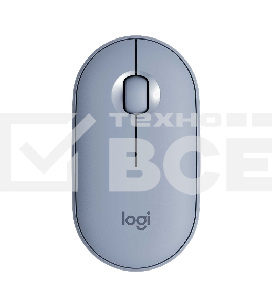 Мышь беспроводная Logitech Pebble M350 серый, 1000 dpi, радиоканал, Bluetooth, USB, кнопки - 3