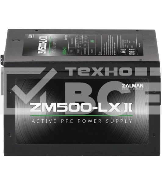 Блок питания Zalman ZM500-LXII, 500Вт, 120мм, черный