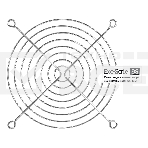 Решетка для вентилятора 120x120 ExeGate EG-120MR (120x120 мм, металлическая, круглая, никель), фото 1