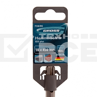 Бур по бетону PRO, 18 х 450 мм, SDS PLUS Gross