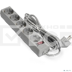 Сетевой фильтр ExeGate EX285800RUS EC-5-5G (5 евророзетки с заземлением, 5м, защита от перегрузки, выключатель с подсветкой, серый), фото2