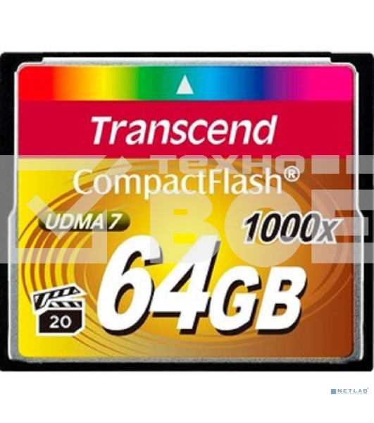 Флеш карта CF 64Gb Transcend TS64GCF1000 (1000X) 