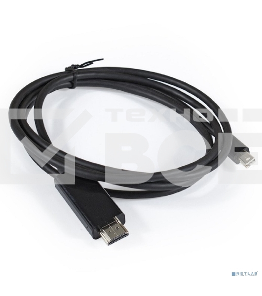 Кабель Exegate EX284918RUS miniDisplayPort-HDMI ExeGate EX-CC-mDP-HDMI-1.8 (mini20M/19M, 1,8м)