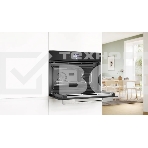 Компактный духовой шкаф-пароварка, черный, 14 режимов + комбинированные режимы, функция приготовление на пару 100%, 4-слойное остекление, 3 цветных текстовых TFT-дисплея 2,5' с сенсорным управлением, ControlRing, функции HomeConnect: удаленная диагностика, контроль и мониторинг, LED-освещение, меню Assist, PerfectBake, термощуп PerfectRoast, самоочистка EcoClean, фото2