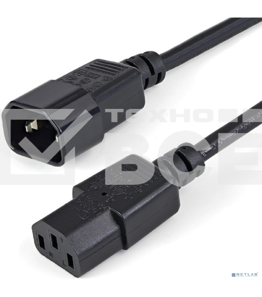 Кабель питания Filum С13- C14, 3х0.5мм, 220В, 6A, чёрный, 3м [FL-PC6-C13-C14-3M] (873337)