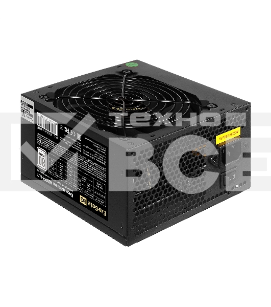 Блок питания ExeGate 400PPH-LT-OEM, 400W, 80 PLUS, (ATX, APFC, SC, КПД 82% (80 PLUS), 12cm fan, 24pin, (4+4)pin, PCI-E, 3xSATA, 3xIDE, black, кабель 220V 1,8м с защитой от выдергивания, RTL)