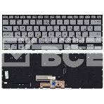 Клавиатура для ноутбука Asus Zenbook Flip 14 UX462DA серебристая с подсветкой, фото3