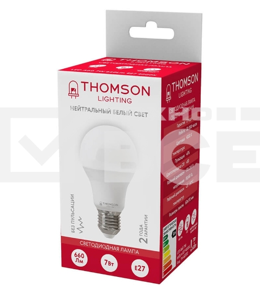 Лампа светодиодная Hiper THOMSON LED A60 7W 660Lm E27 4000K TH-B2002