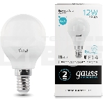 Лампа светодиодная LED Elementary Шар 12W 920lm E14 4100K 53122 Gauss, фото2