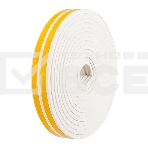 Уплотнитель самоклеящийся, белый, Е-профиль 9х4мм, для зазоров 1-3мм, упаковка по 6м PROconnect, фото 1