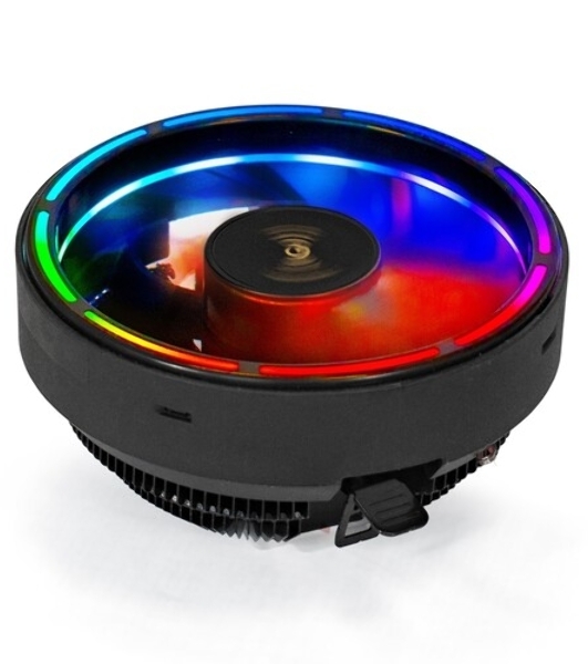 Кулер для процессора ExeGate Dark Magic EE126A-RGb черный, 120 мм, алюминий, 1800 об/мин, 18 дБ, 3 pin, 100 Вт, 95 мм