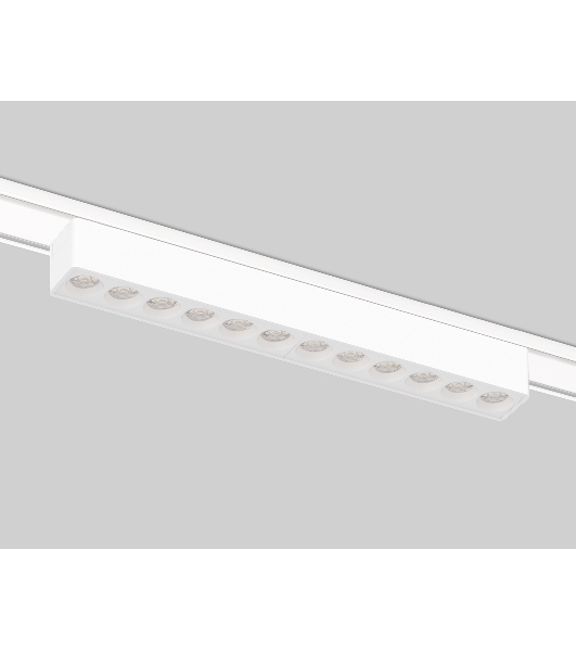 Светильник трековый светодиодный GV1407 WH белый IP20 12W 4200K 48V 24° 230*26*24