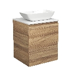 Тумба Bau Dream Blackwood 50 с дверцей, раковина BAU Spectrum mini 47х24, фото 1