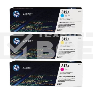 Картридж лазерный набор Hewlett-Packard 312A CF440AM голубой, желтый, пурпурный для HP CLJ Pro M476 2400стр.