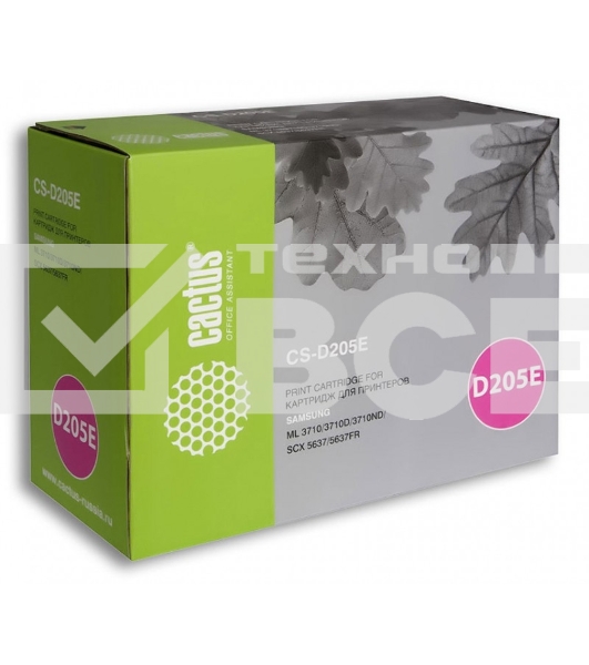 Картридж Cactus CS-D205E черный (10000 стр.) для Samsung ML-3710ND/ML-3712DW/SCX-5639FW/SCX-5637FR